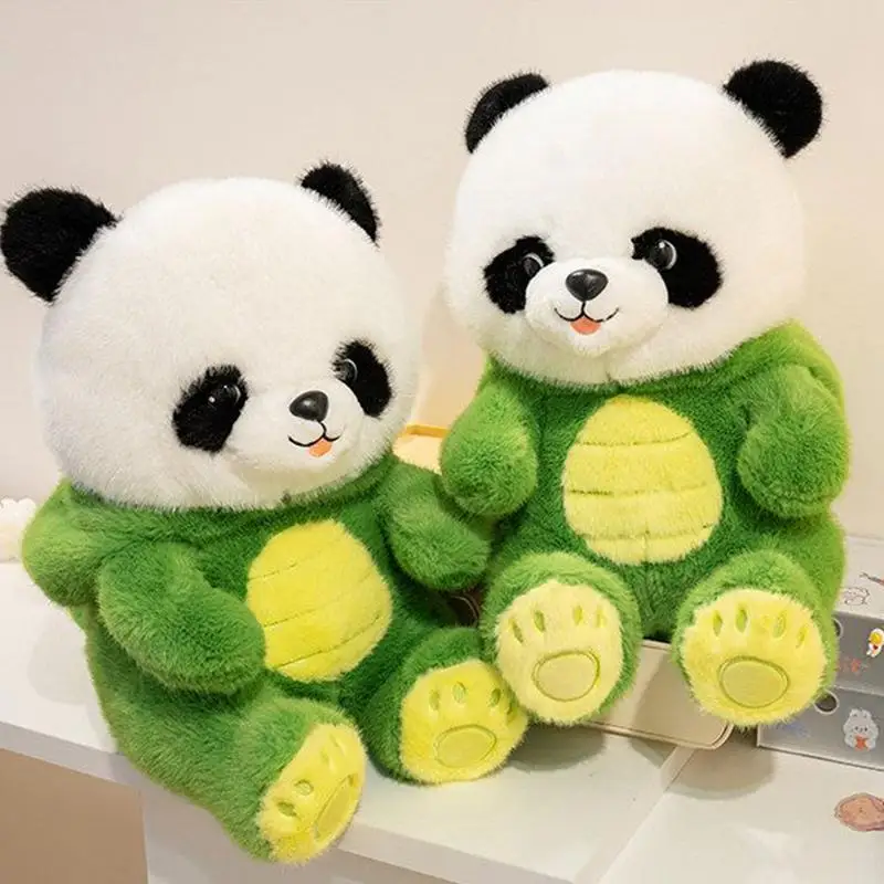 

Plush Panda Cuddly Stuffed Doll 14 Inch Home Decor Transforming Plush Toy Soft Accompanying Pillow For Kids Boys Girls