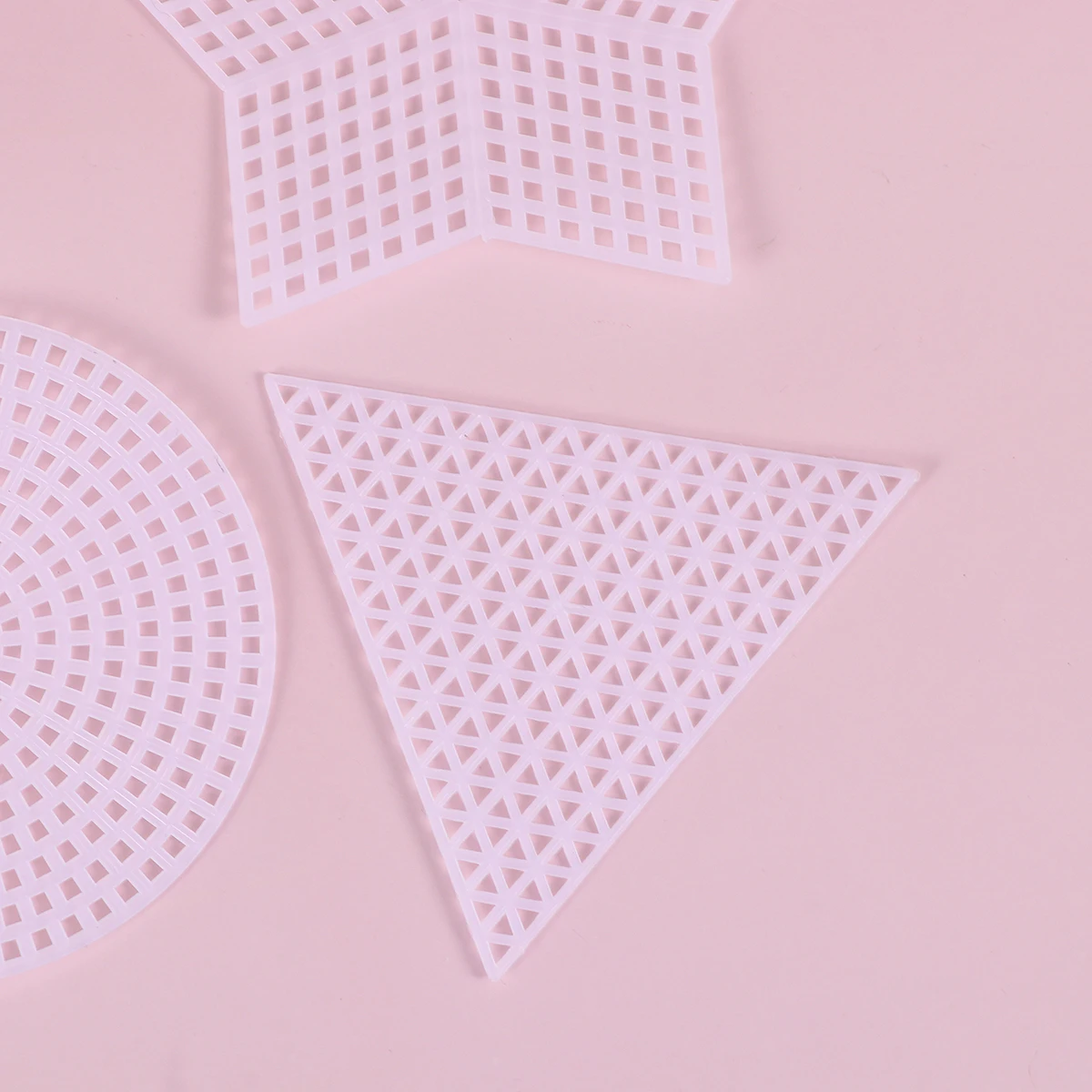 

50 Pcs to Weave Plastic Sheet Shaping Perforated Material DIY Cross Stitch Mesh