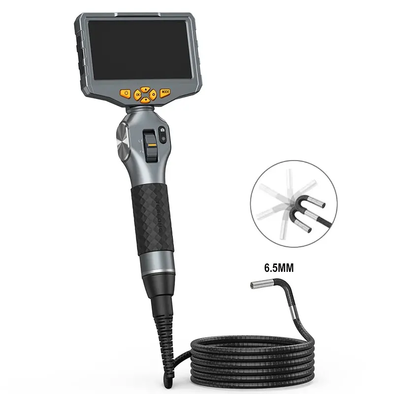 

Teslong 6.5MM Articulating Borescope, 5 inches IPS 180 Degree Steering Endoscope Video Inspection Camera for Aircraft Mechanics