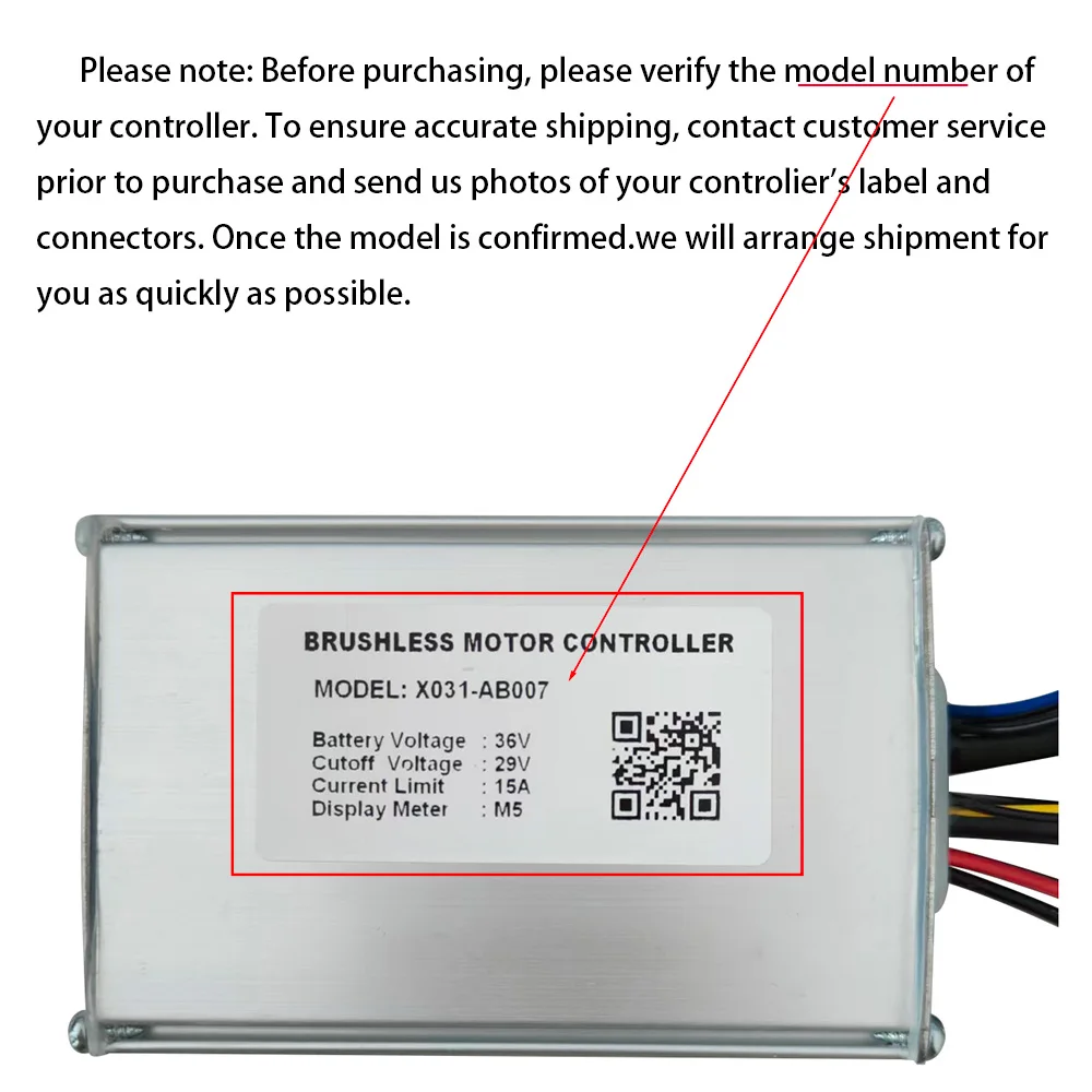 Brushless Motor Controller X031-AB007 36V 15A E-Bike Scooter Universal E-Bike Conversion Kit Bicycle Speed Controller