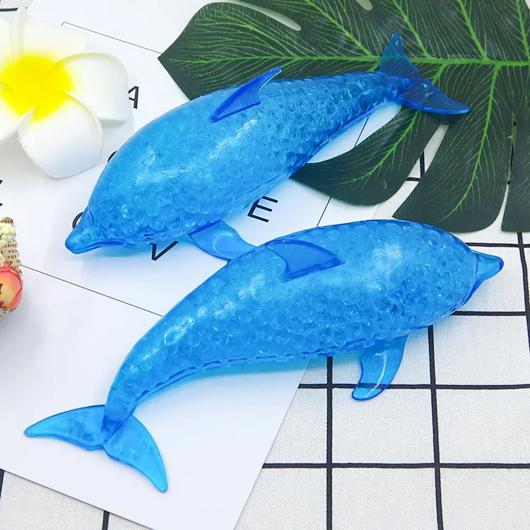 squishy realistic Fidget Toys Spongy Dolphin Bead Stress Ball Toy Squeezable Stress Reliver Toy Squishy Antistress Toys