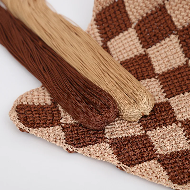 50g/1mm Upgraded Hollow Thread, Bright Silk Yarn Hook Shoe Bag,Chinese Knot Hand-woven Wool Nylon Thread DIY Knitting