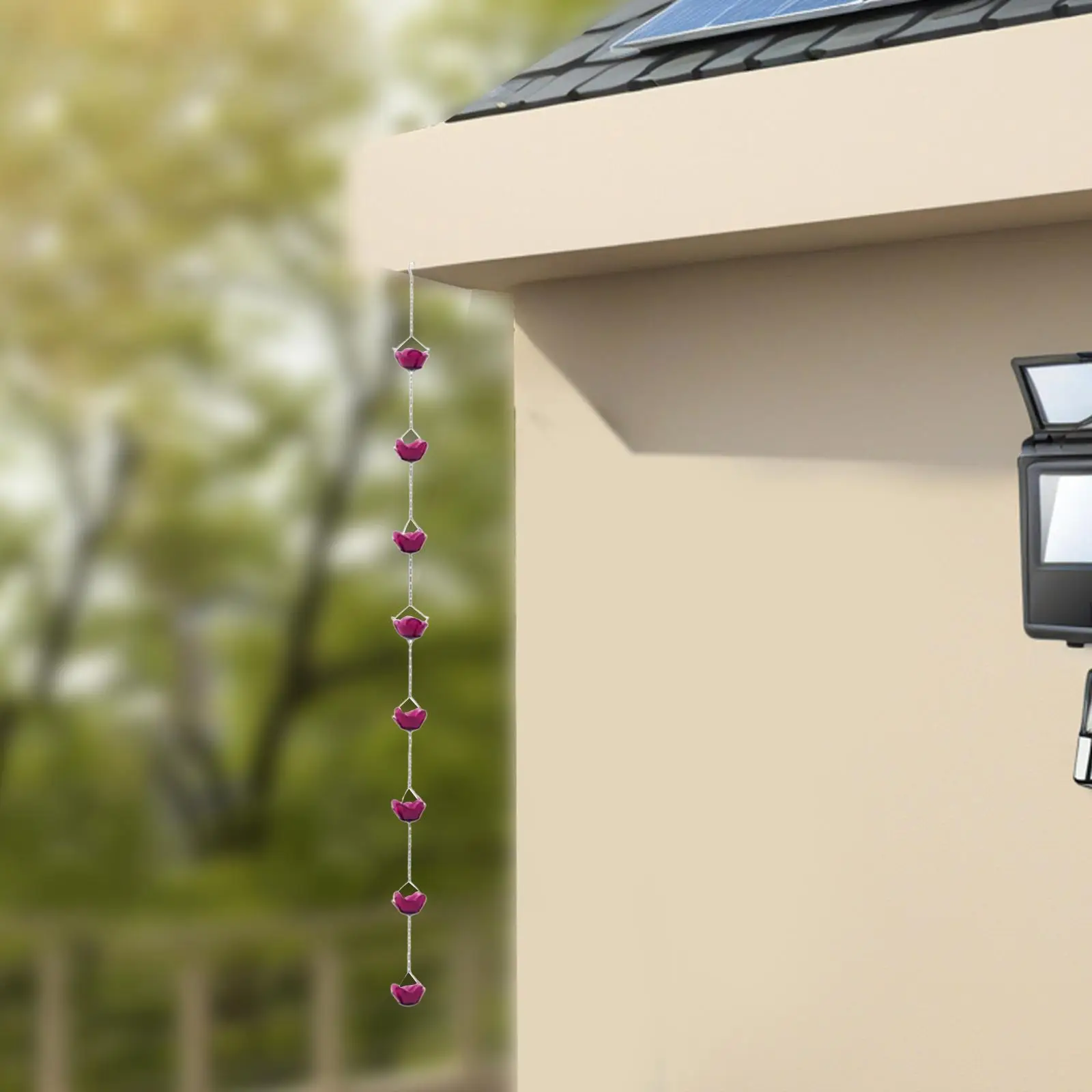 

Outside Gutters Rain Chain Multifunction Decorative Collector 2.9ft Rain Catcher Chain for DIY Downspout Lawn Home Courtyard