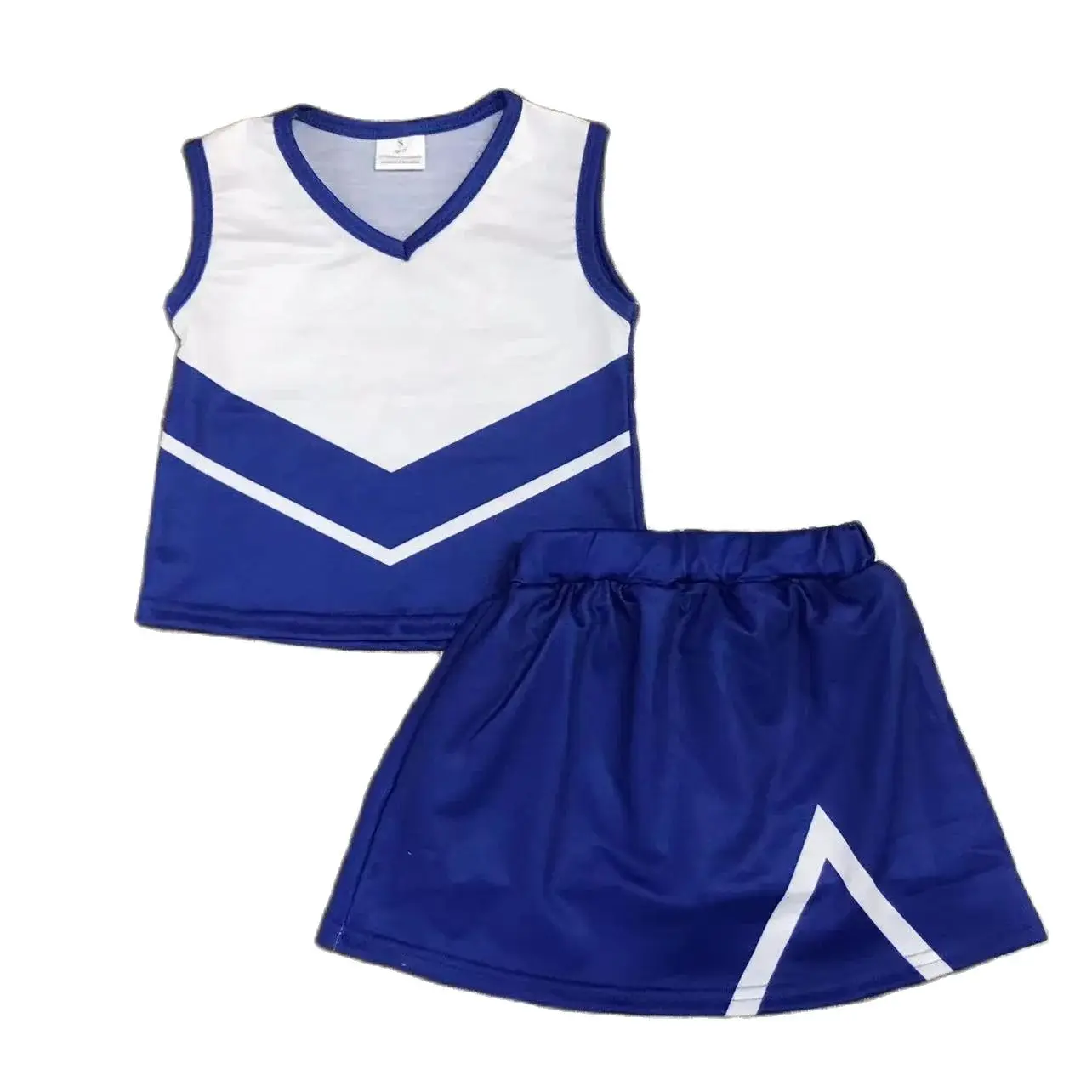 Girls baby cheerleader suit childrens clothes sports clothes top vest plus short skirt basketball wear outdoor sports