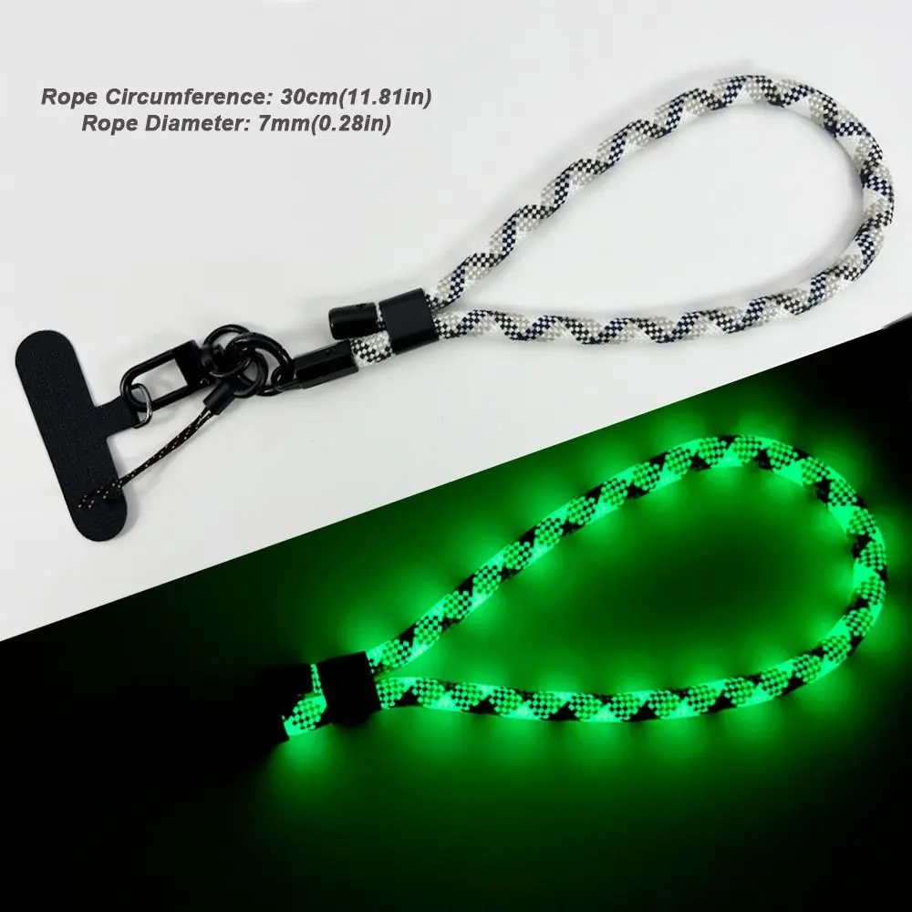 Creative Handmade Luminous Phone Lanyard Removable Adjustable Wrist Straps Anti-lost Wristband Keychain Hanging Rope