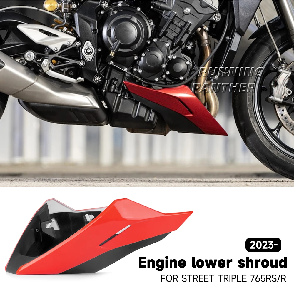 

Motorcycle Engine Lower Spoiler Body Bellypan Fairing Protector Guard Chassis Shield For Street Triple 765RS 765R 2023 2024