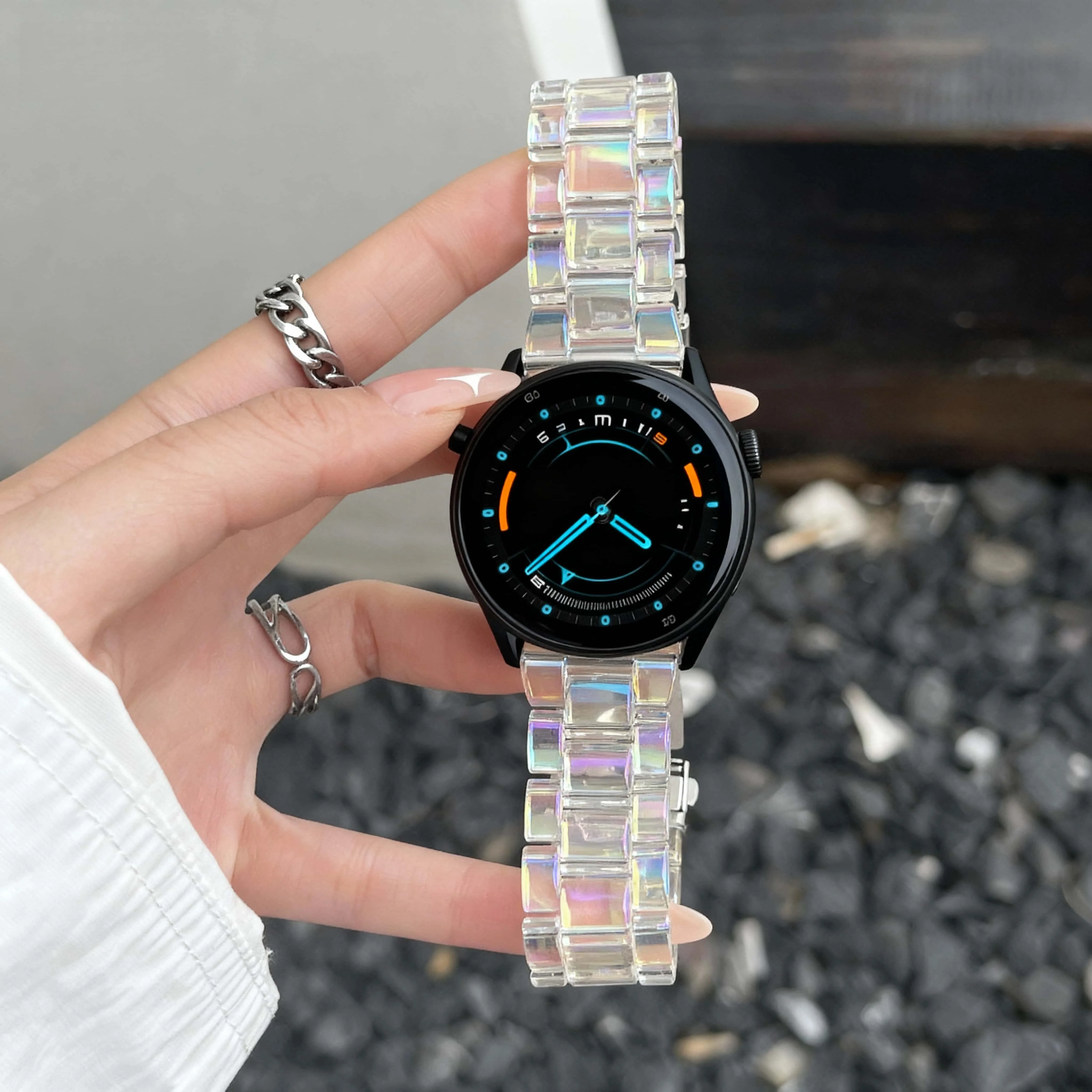 20-mm-Regenbogenarmband für Samsung Galaxy Watch 7/6/5/4/Active 2 (40 mm, 44 mm), Damenarmband für Amazfit GTS 2-2e-2mini-3. – Detail 7