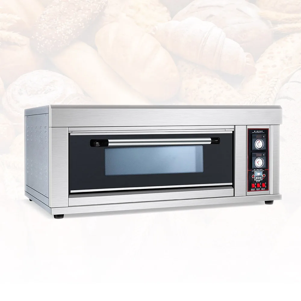 

Commercial Household Bread Pizza Cake Baking Single Deck 2 Trays Countertop Electric Deck Oven For Bakery