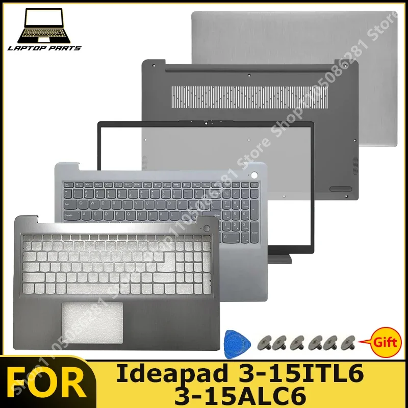 For Ideapad 3-15ITL6 3-15ALC6 15S 2021 Laptop LCD Back Cover Front Bezel Palm Rest Hinge Cover Bottom Case New replacement parts