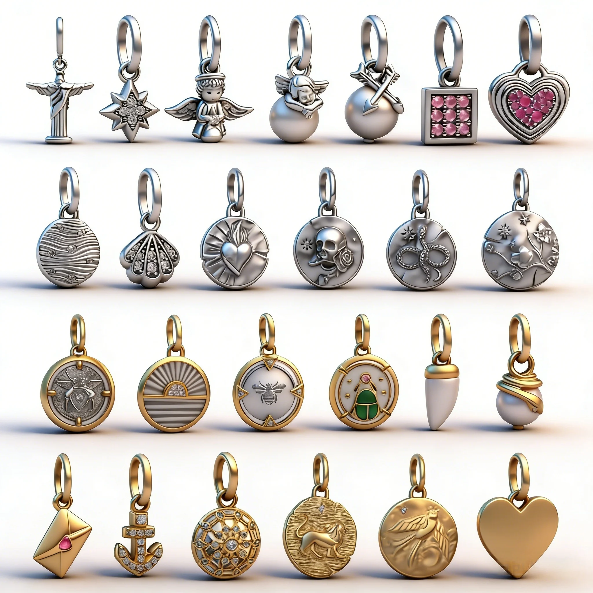 

exquisite 925 Sterling Silver Angel Cross Firefly Koi Swallow ME Small Pendant Fit DIY Bracelet Necklace Classic Mix Match Gift