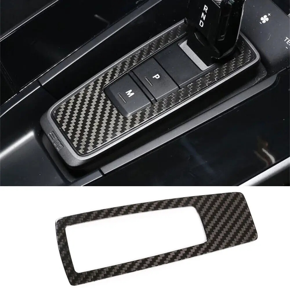 

Real Dry Carbon Fiber Car Interior Center Gear Panel Cover Trim Fit For Porsche 911 992 2019-2022