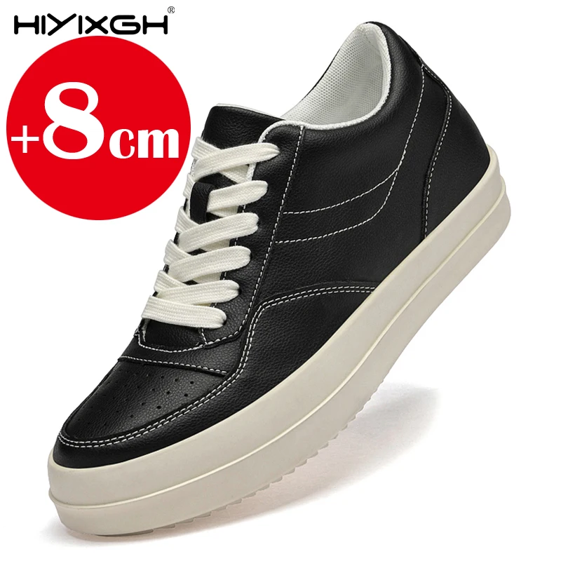 

Весенне-осенняя мужская обувь с внутренней частью, кожаная спортивная повседневная обувь, невидимая обувь, увеличивающая рост, мужская спортивная обувь с лифтом 8 см