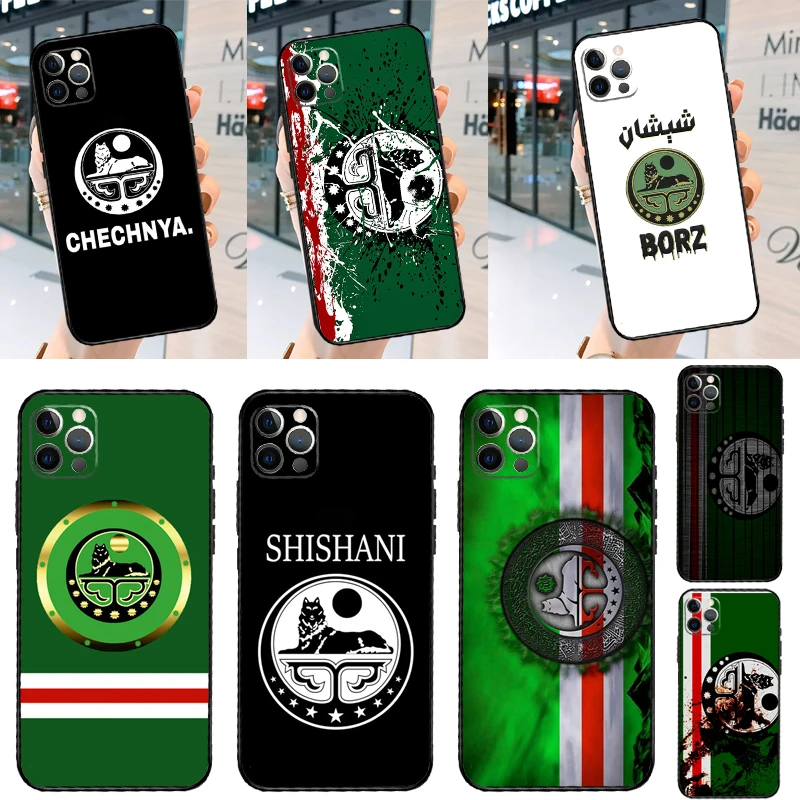 Chechnya Chechen Flag Phone Case For iPhone 11 12 13 14 15 16 Pro Max X XR XS Plus Silicone Bumper Back Cover