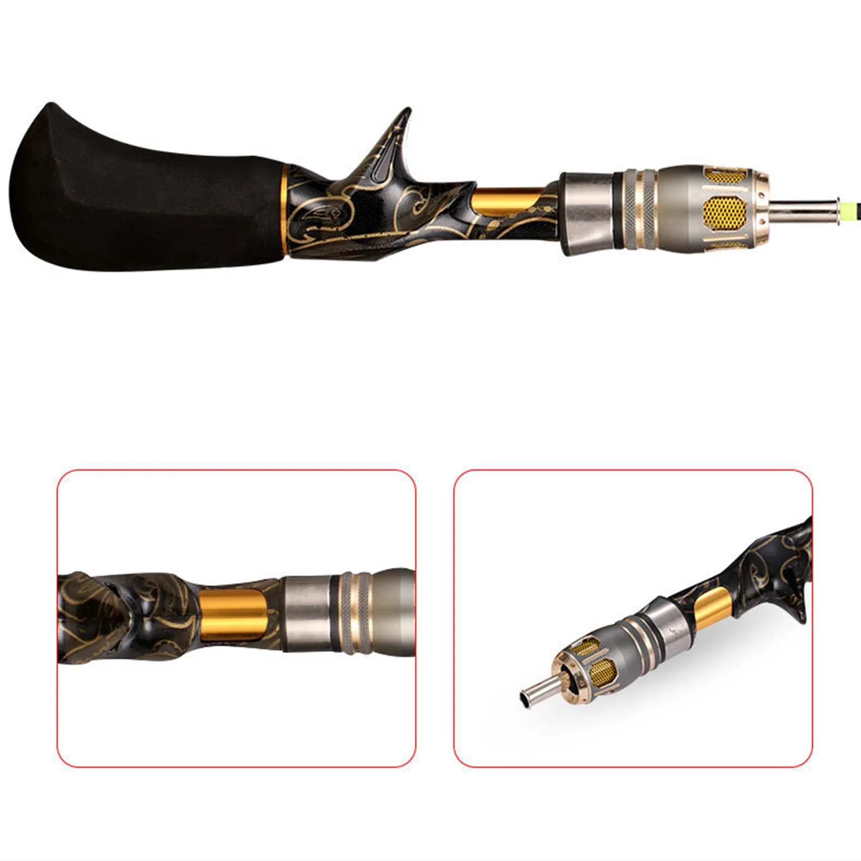 Budget-Friendly Titanium Alloy Carbon Ultra Short Ice Fishing Rod Insert Solid Soft Tail Rod