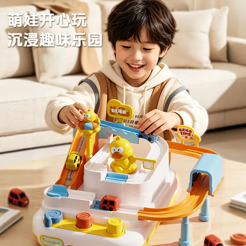 Car adventure children's toys car machine rail car puzzle parking lot