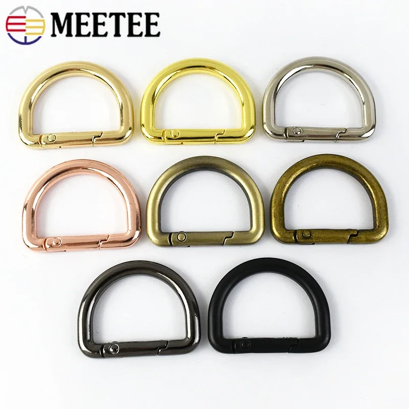 5/10/20Pcs Metal Buckles for Bag Strap Spring D Ring Belt Keyring Clasp Carabiner Snap Rings Clip Buckle Hardware Accessories