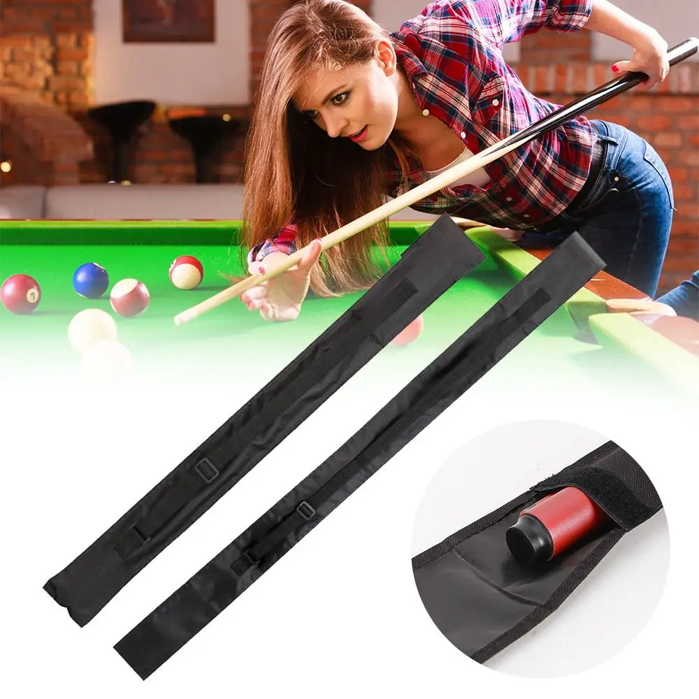 1/2 or 3/4 Split Billiard Cue Storage Bag Foldable Adjustable Billiard Carrying Case Wear-resistant Anti-scratch