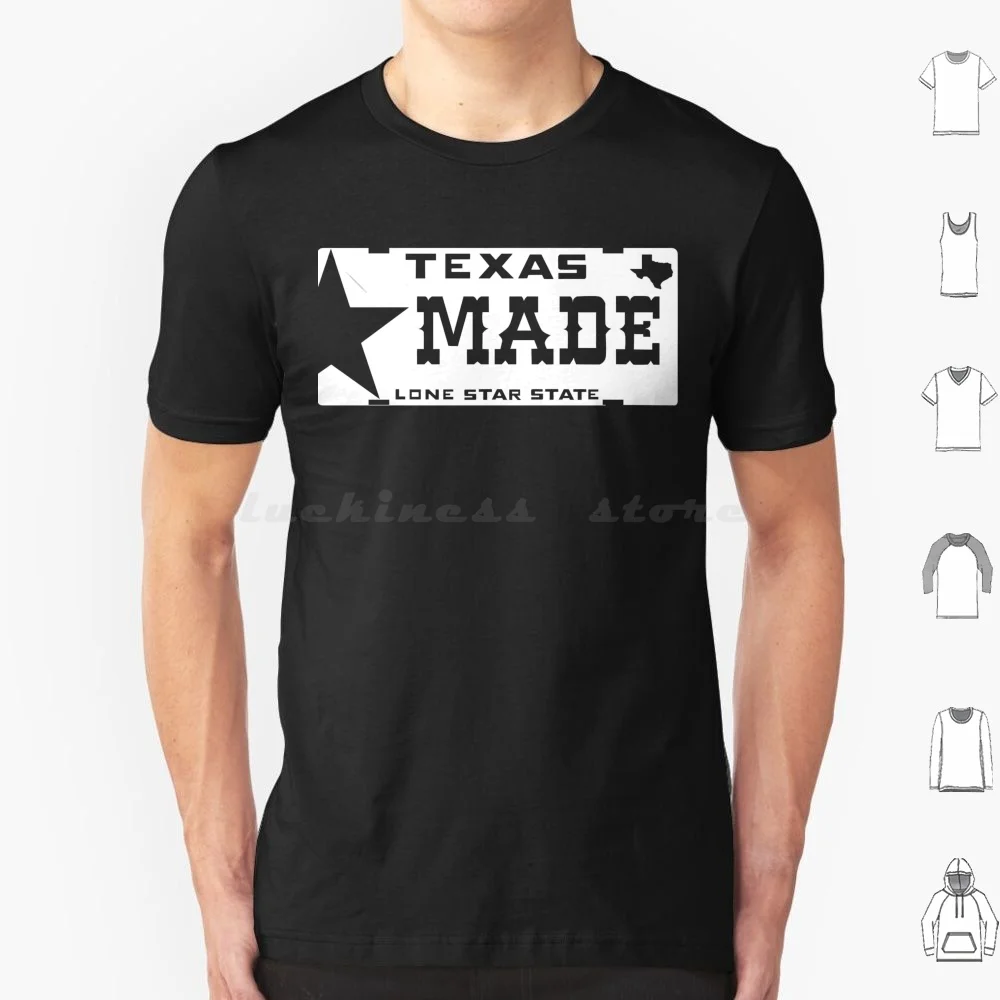 Texas Made Lone Star License Plate T Shirt Cotton Men Women Diy Print Texas Made Lone Star License Plate Hog Made Swisher House