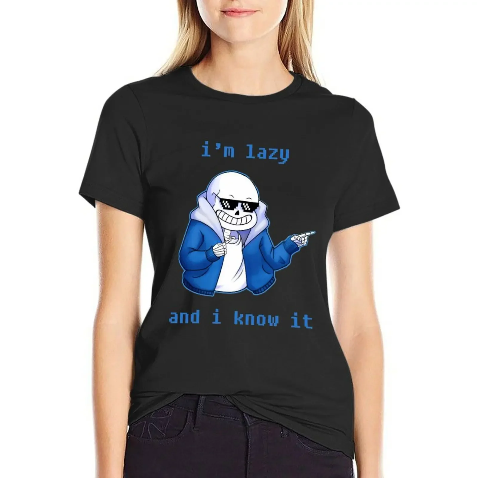 Lazy and I know it (ORIGINAL) undertale skeleton inspired Classic T-Shirt tees new edition t shirts for Women