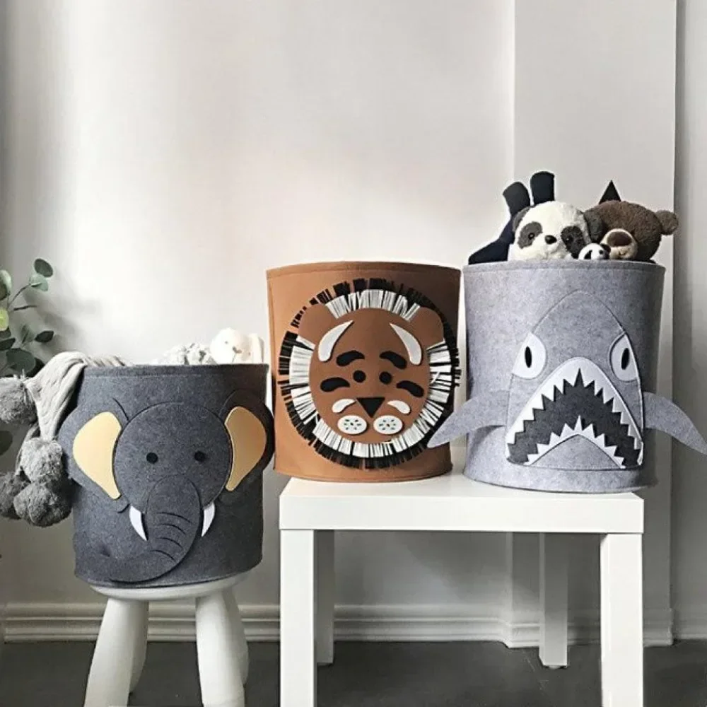 

Cartoon Storage Basket Foldable Baby Toy Storage Bucket Clothes Shoes Washable Dirty Clothes Basket Home Storage Container