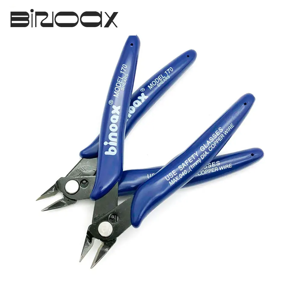 Binoax Practical Electrical Wire Cable Cutters Cutting Side Snips Flush Pliers Hand Tools