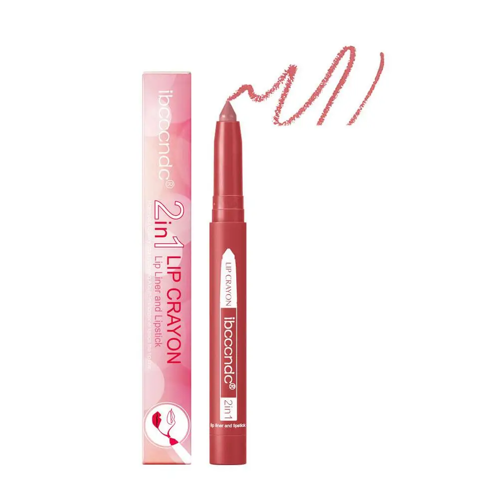 Ibcccndc New Two-in-one Lip Liner Waterproof Rotating Matte Non-makeup Liner Lip Non-drying Lipstick O6A1