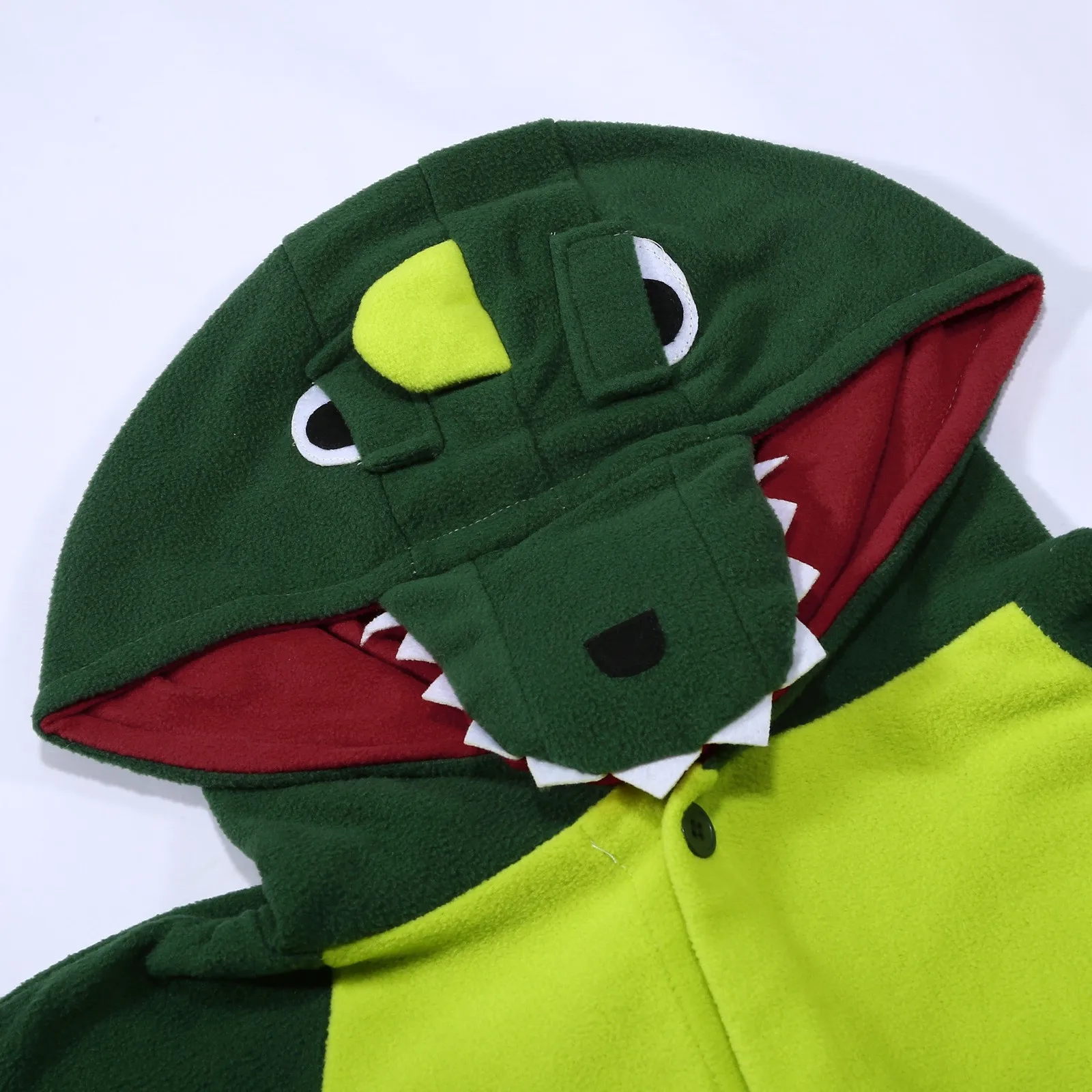 Cartoon Dinosaur Jumpsuit Pajamas Polar Fleece Funny Animal Onesies Autumn Winter Kawaii Dinosaur Spine Tail Hooded Sleepwear