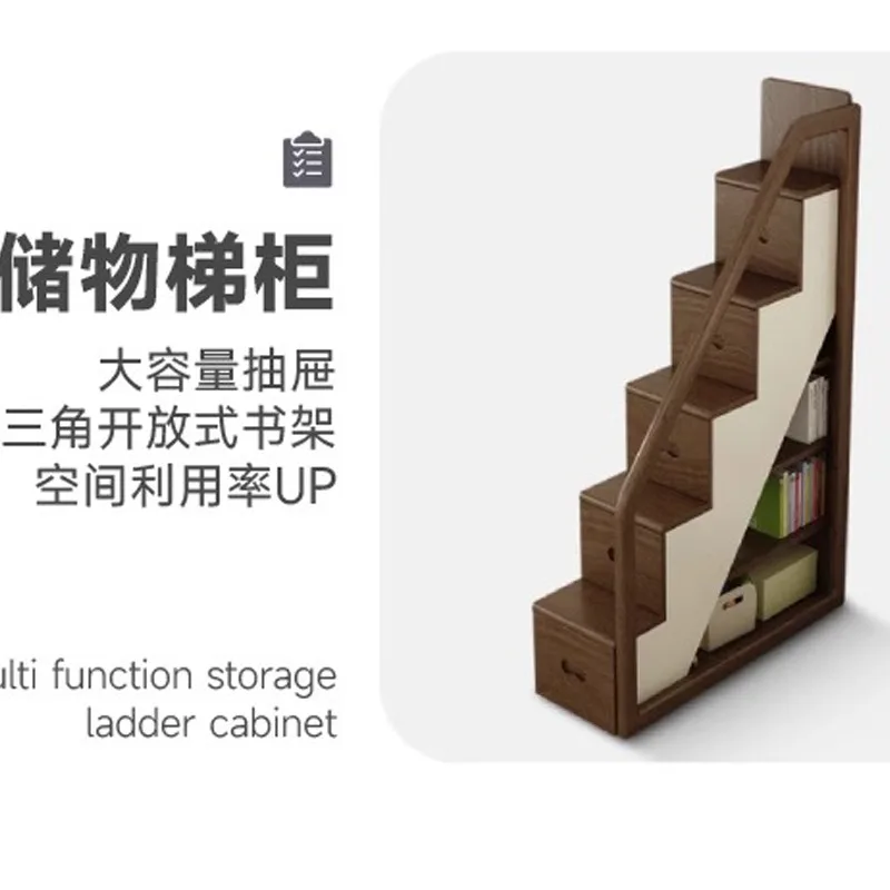 Solid wood step cabinet sold separately Stair cabinet Children's bed step cabinet Mother and child bed storage ladderCu