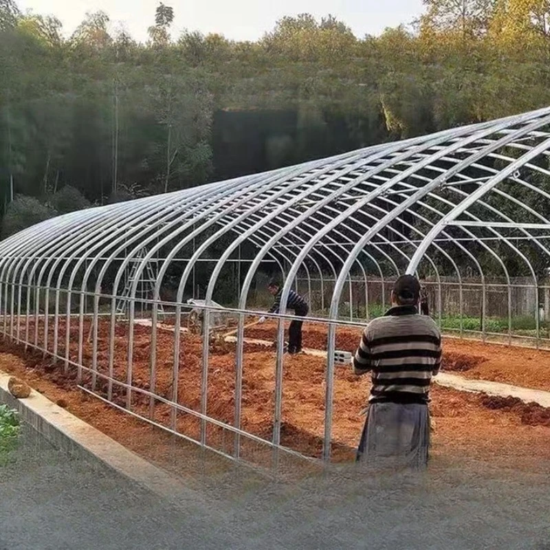 

Oval tube greenhouse steel pipe greenhouse skeleton vegetable insulation steel frame pig cattle and sheep shed