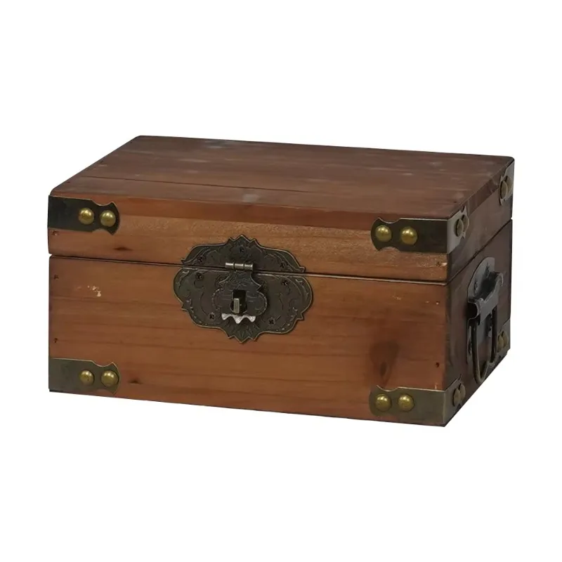 Винтажный многофункциональный деревянный ящик для хранения с замком, классический прямоугольный флип-домашняя ювелирная и ароматерапия