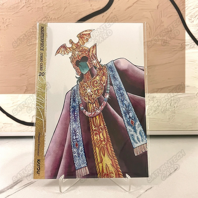 Kayou Saint Seiya Comic Version Collectible Card MJ22 Demon Subduer Shaka Rare Large Size Anime Trading Card Collectible Toy
