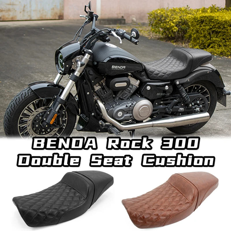 Motorcycle Cushion Seat Waterproof Leather Seat Scratch Resistance Scratch Resistant Leather Seat Cushion for BENDA Rock 300