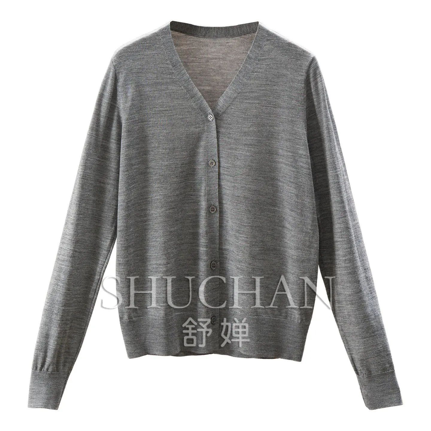 Simple 100% Worsted Wool Knitted Cardigan Sweater for Women 98M6 Blusa De Frio Feminina Women Cardigan