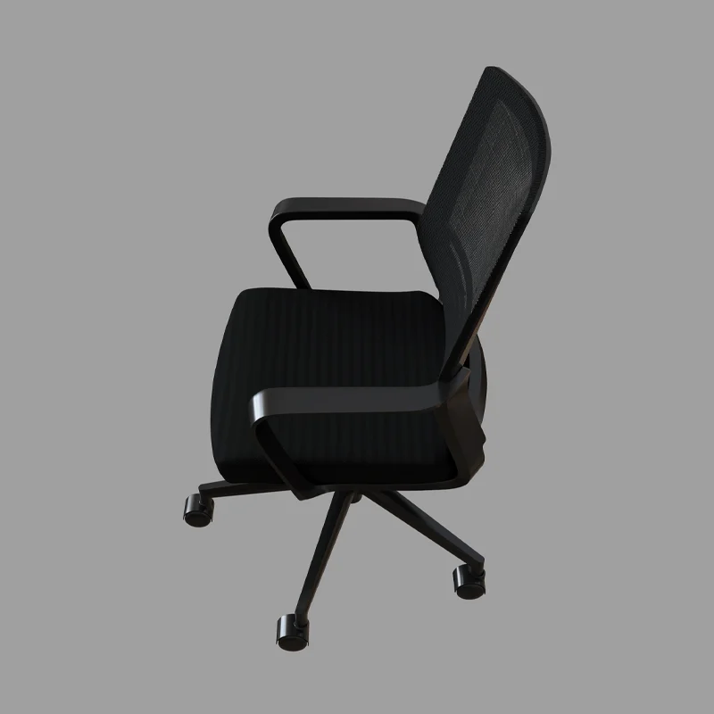 Ergonomic Modern Black Tall Office Chair Home Adjustable Design with Rotating Mesh for Laboratory