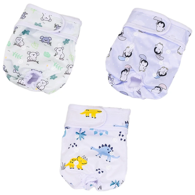 3Pcs Washable Dog Diapers Female Reusable Doggie Diapers, Puppy Diapers, For Period Heat Incontinence Puppy Training