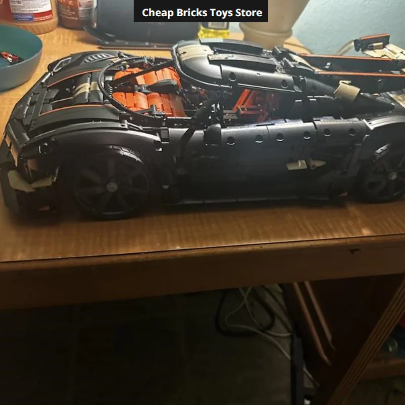 Image of 2026 4104 Teile Technische Fahrzeugmodell-Bausteine V8 Rennwagen Supercar Hypercar Weihnachtsspielzeug für Familiendekoration Geschenke