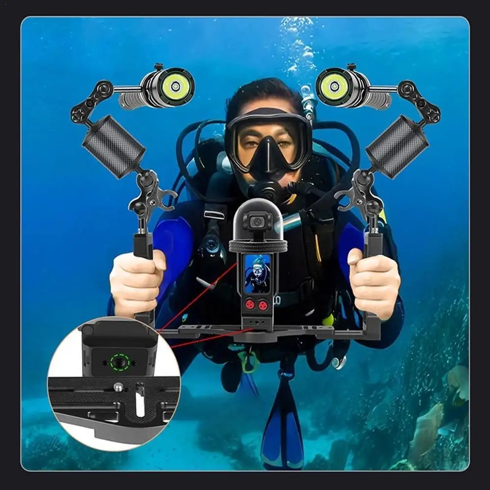 

For DJI Pocket 3 Waterproof Set, Magnetic Suction Quick Installation And Disassembly For Underwater 80M Video Recording Tool