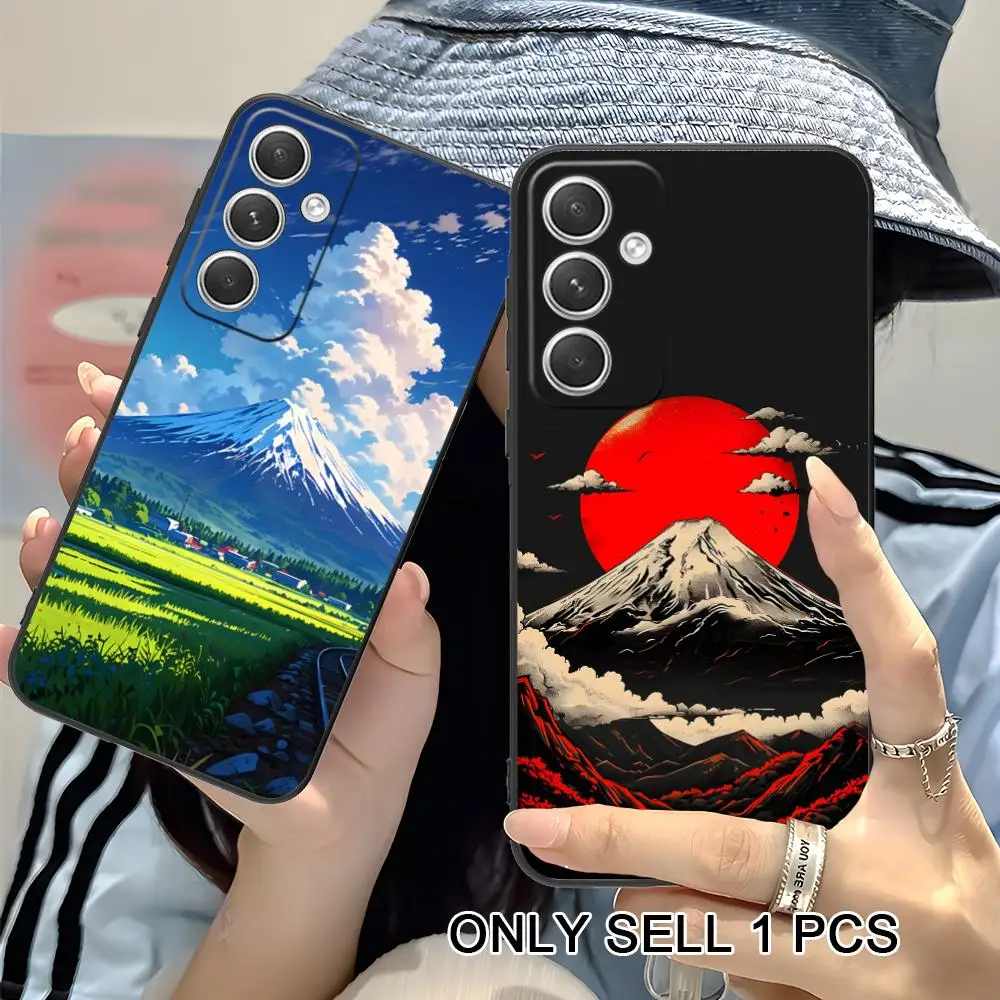 Japan Mountain Fuji Phone Case for Samsung Galaxy S26 S25 S24 S23 S22 S21 S20 Note20 Plus FE Ultra Soft TPU Shockproof Cover
