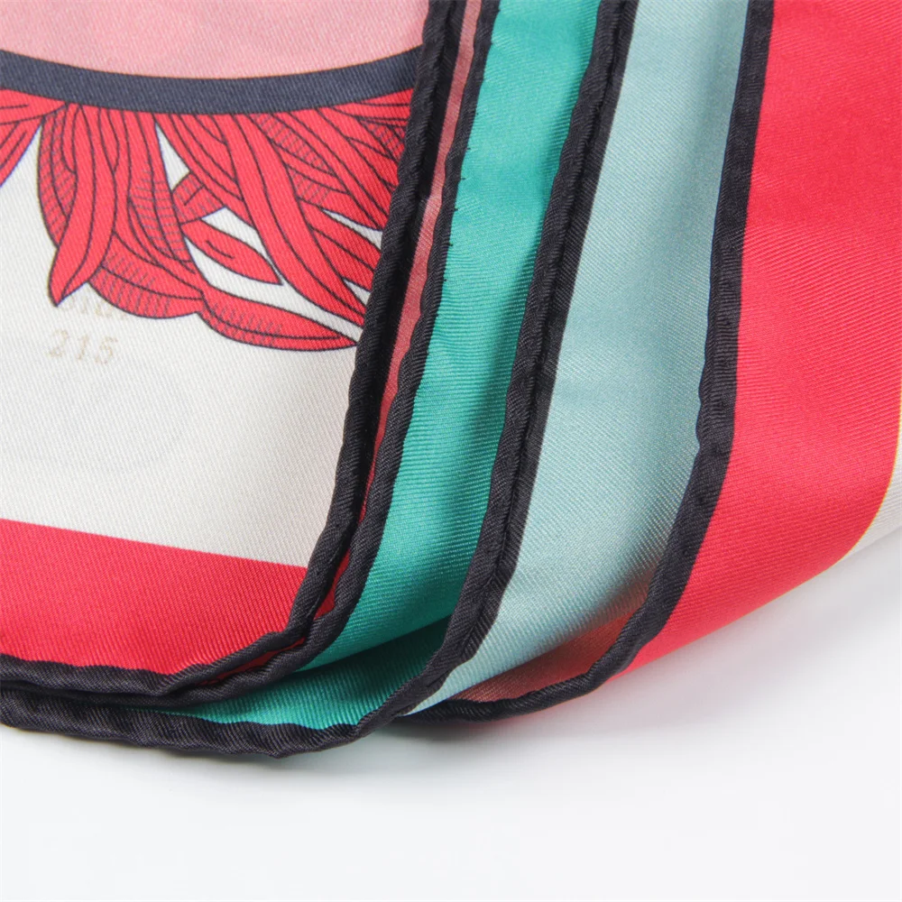 2025 Nuove sciarpe di seta Avvolge Catalogo di piante Sciarpa di seta stampata in twill Scialli da donna Design di lusso Sciarpa arricciata quadrata di moda Hijab