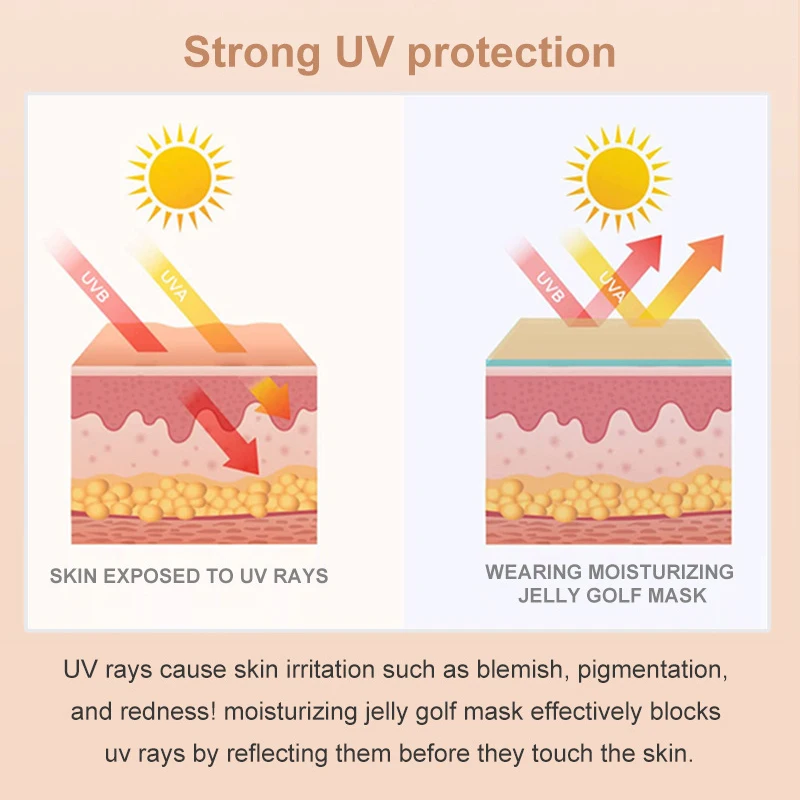 

5Pcs UV Golf Sun Protection Face Patch Moisturizing Breathable For Golfs Beach Travel