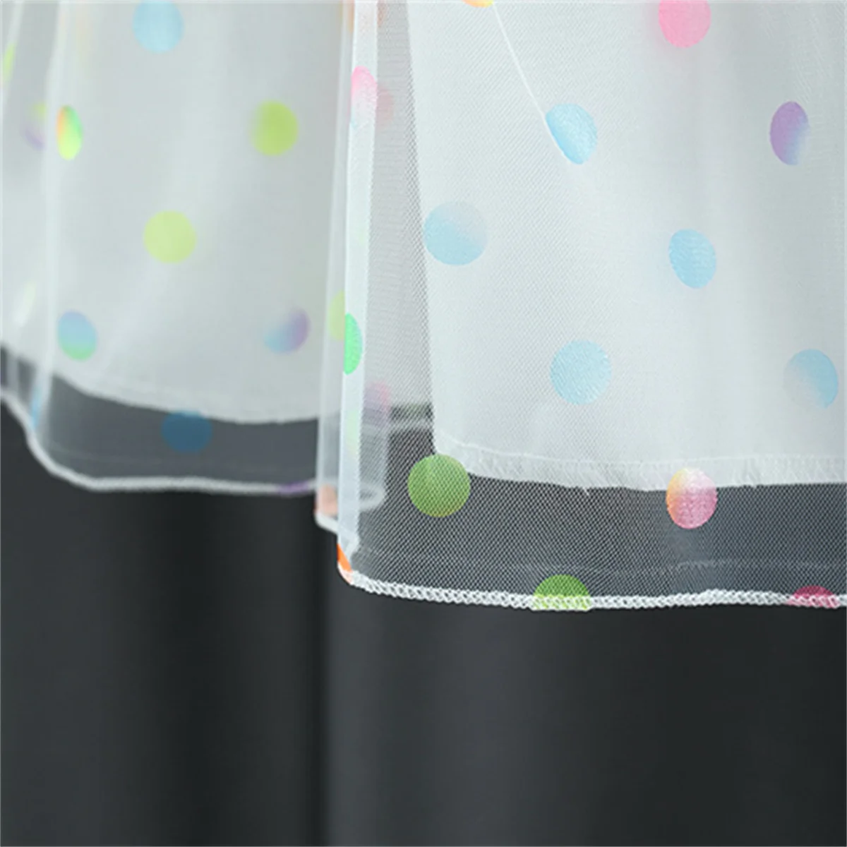 Baby Birthday Party Dress Girl Baby Colorful Dot Bow Mesh Beautiful Princess Dress Summer Toddler Short Sleeve Clothing