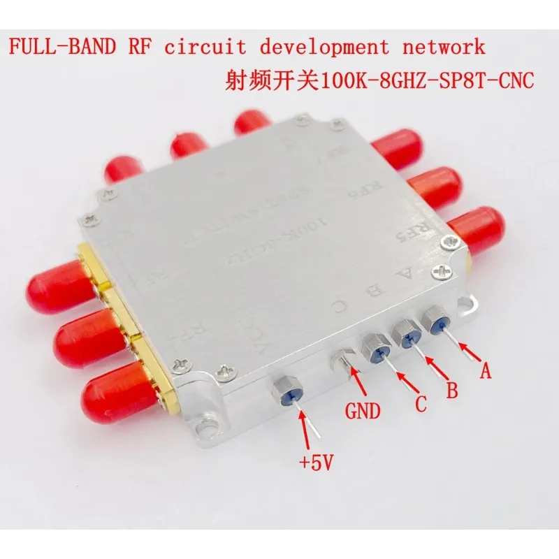 

SP8T RF Electronic Switch LF-8GHz/3G Broadband Wide High Isolation Low Insertion Loss Band Housing Teflon