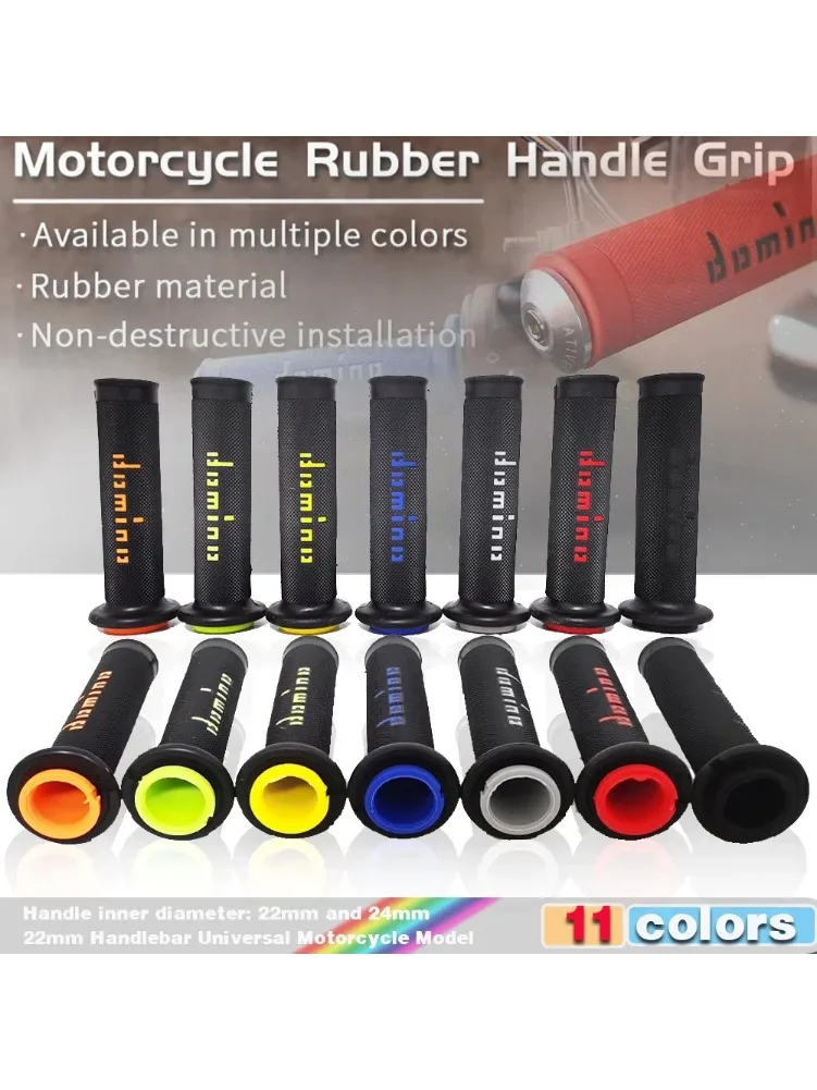 AliExpress NONE Motorcycle Handlebar Grip Domino Handle Grip ForATV Dirt Pit Bike Racing Motocross Universal 7/8 "22 24MM Gel Rubber Brake Grips