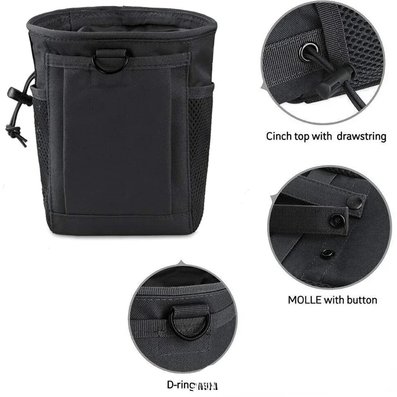 Tactical Molle coulisse Magazine Dump Pouch cintura militare regolabile Fanny Hip Holster Bag Outdoor Ammo Storage Pack