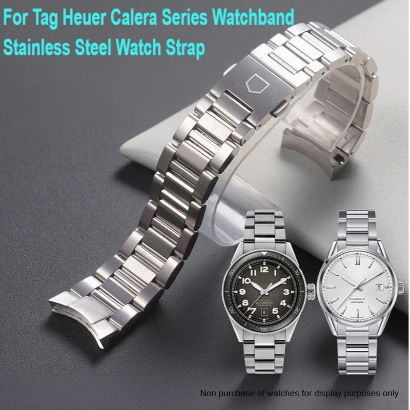 

Stainless Steel Watch Strap For Tag Heuer Calera Series Watchband Steel Silver Solid 22 24mm men and women Bracelet Accessories