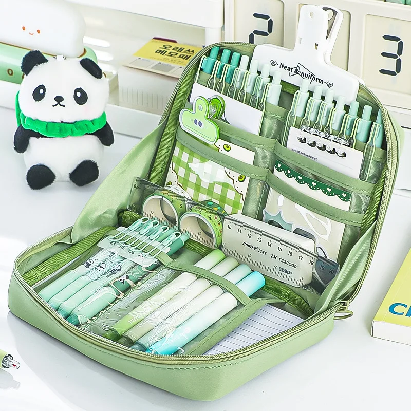 12 Layers Panda Large Capacity Pen Case High Appearance Stationery Box For Girls And Boys Stylish Functional Cute Pouch