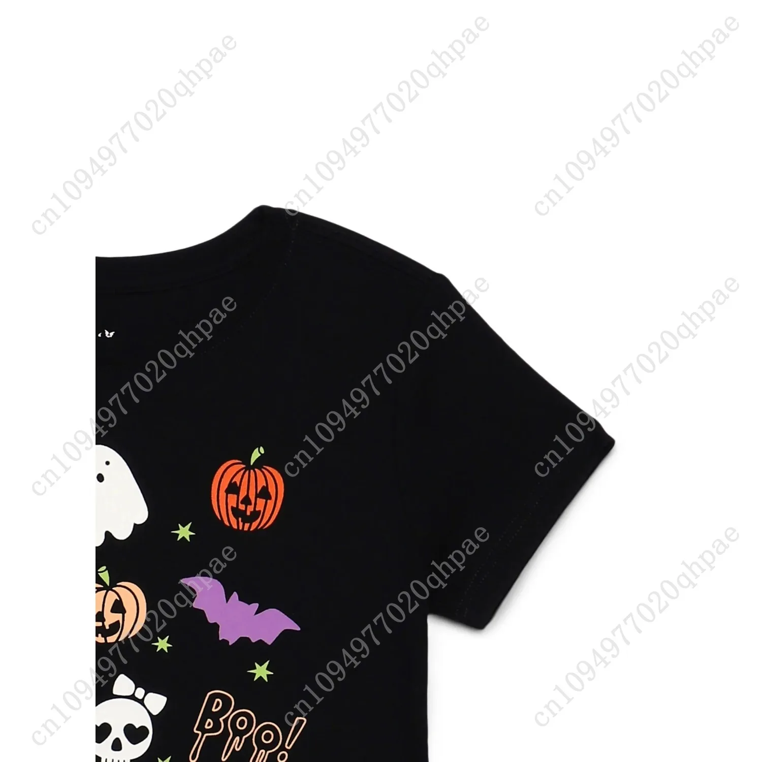 تي شيرت برسومات الهالوين للفتيات بأكمام قصيرة من الطريق للاحتفال، مقاسات 4-18 #6