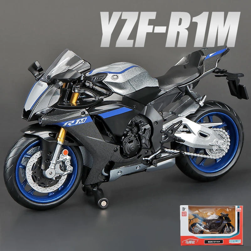 1:12 Yamaha YZF-R1M 60th Anniversary Motorcycle Model Toy Vehicle Collection Autobike Shork-Absorber Off Road Autocycle Toys Car