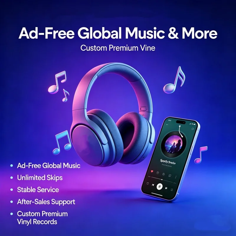 

Sptify audio Recordin 100% Ad-Free Global Streaming, Unlimited Skips, Stable Service & Full Support with Exclusive Custom Vinyl