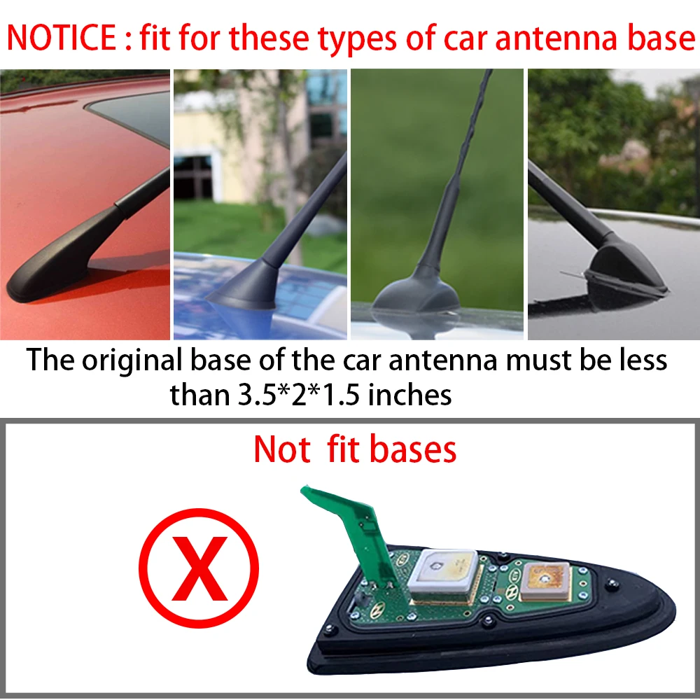 Car Roof Shark Fin Antenna Antenna Toppers sostituzione Auto Radio fm Antenna segnale decorativo per BMW/Honda/Toyota/VW/Kia/Nissan